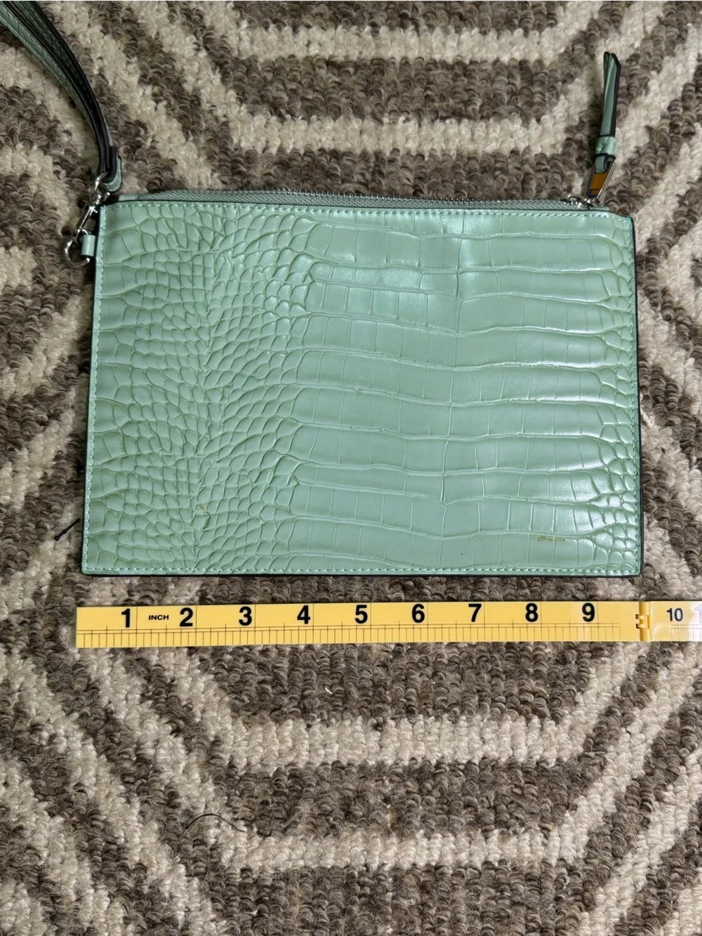 Wristlet INC International Concepts Croc-Embossed/Light Sage